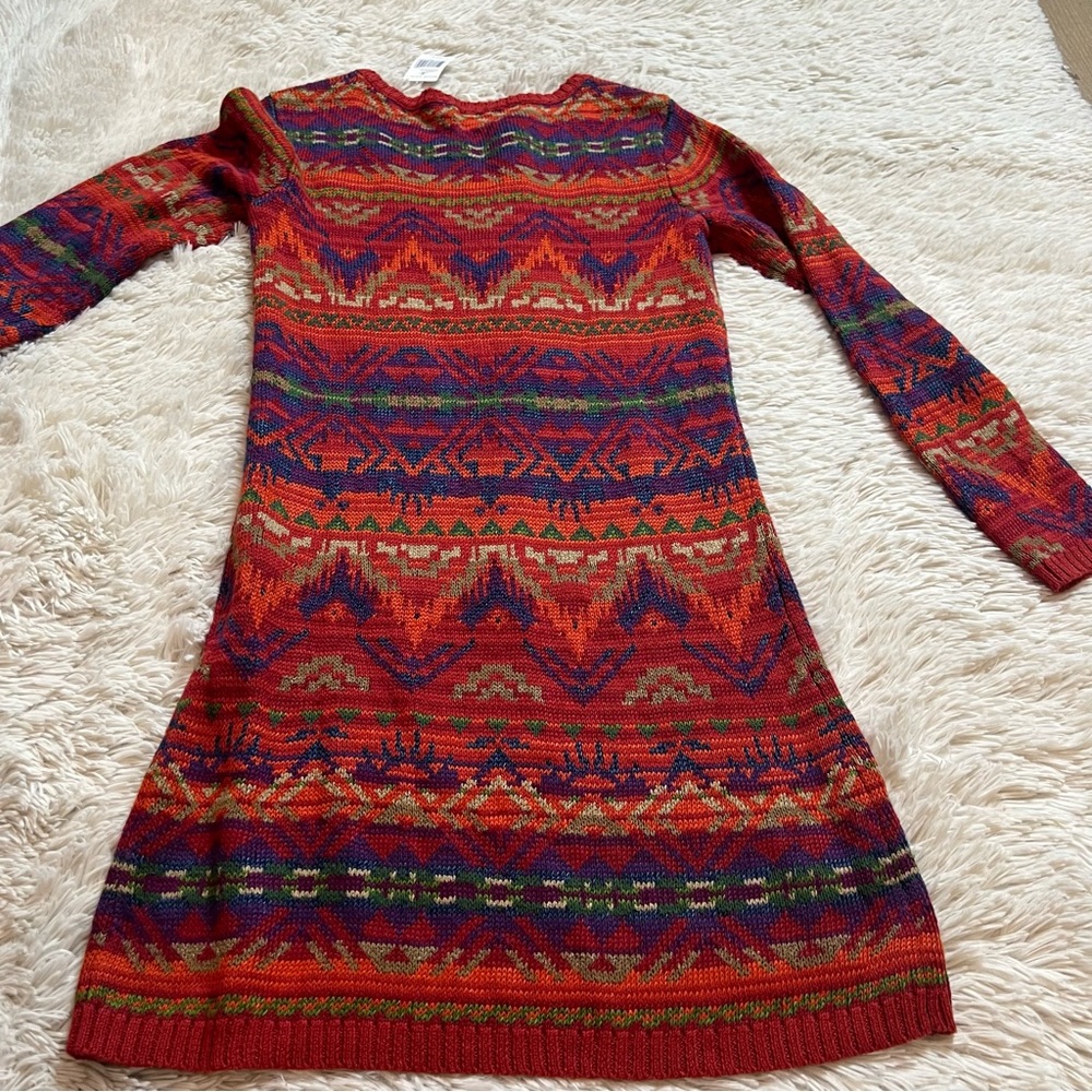 Colorful Patterned Knit Dress - Picture 6 of 6
